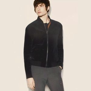 John Varvatos black zip coat